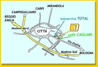 la cartina per raggiungerci